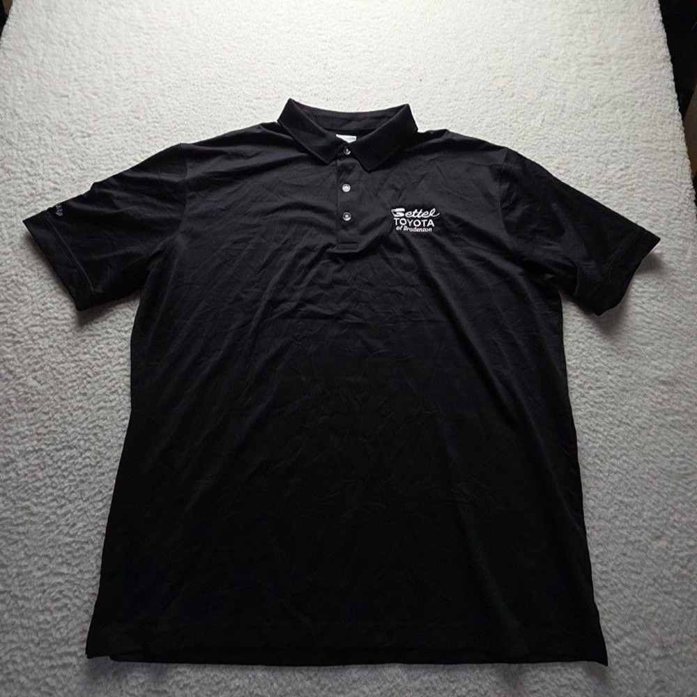 Callaway Golf Polo Shirt Mens 2XL Black Opti-Dri Gettel Toyota Bradenton Logo